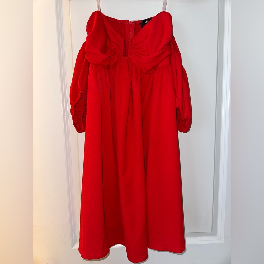 Lulus my dream date off-the-shoulder mini dress